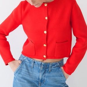 Jcrew Emilie Cardigan, Red, Size Medium